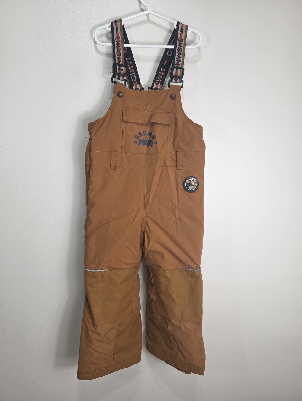 Souris Mini Kids Rust Orange Insulated Overalls with Adjustable Braces